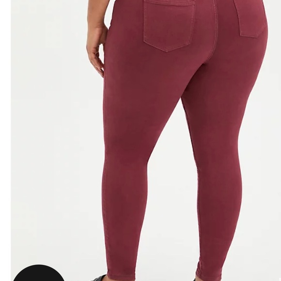 TORRID JEGGING - SUPER SOFT DARK RED - Picture 5 of 6